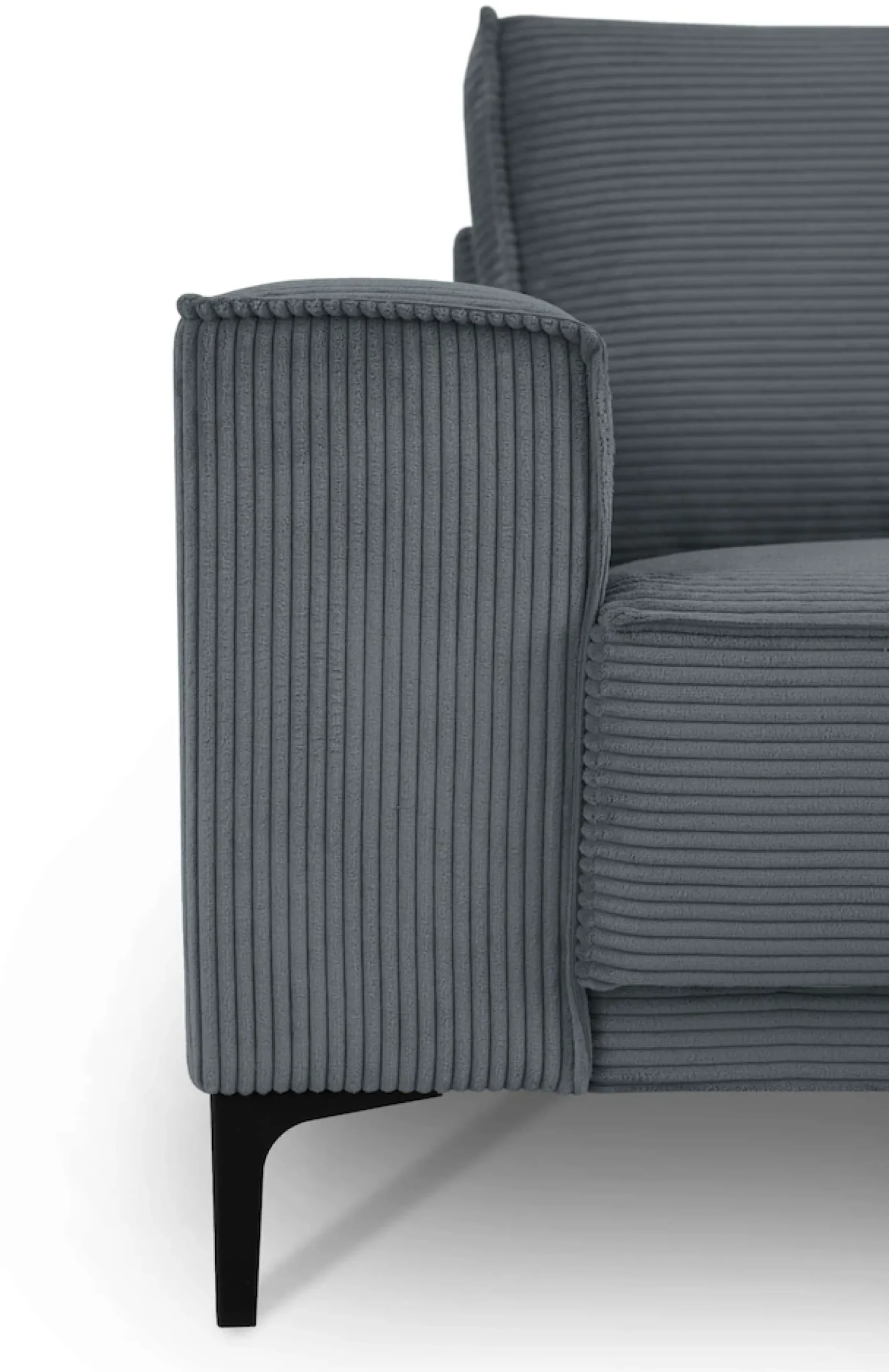 OTTO home 2-Sitzer »OLAND Cord, Sofa, B: 164 cm, Skandi-Design« 164 cm, Wellenunterfederung, Skandi-Design, Metallfüße