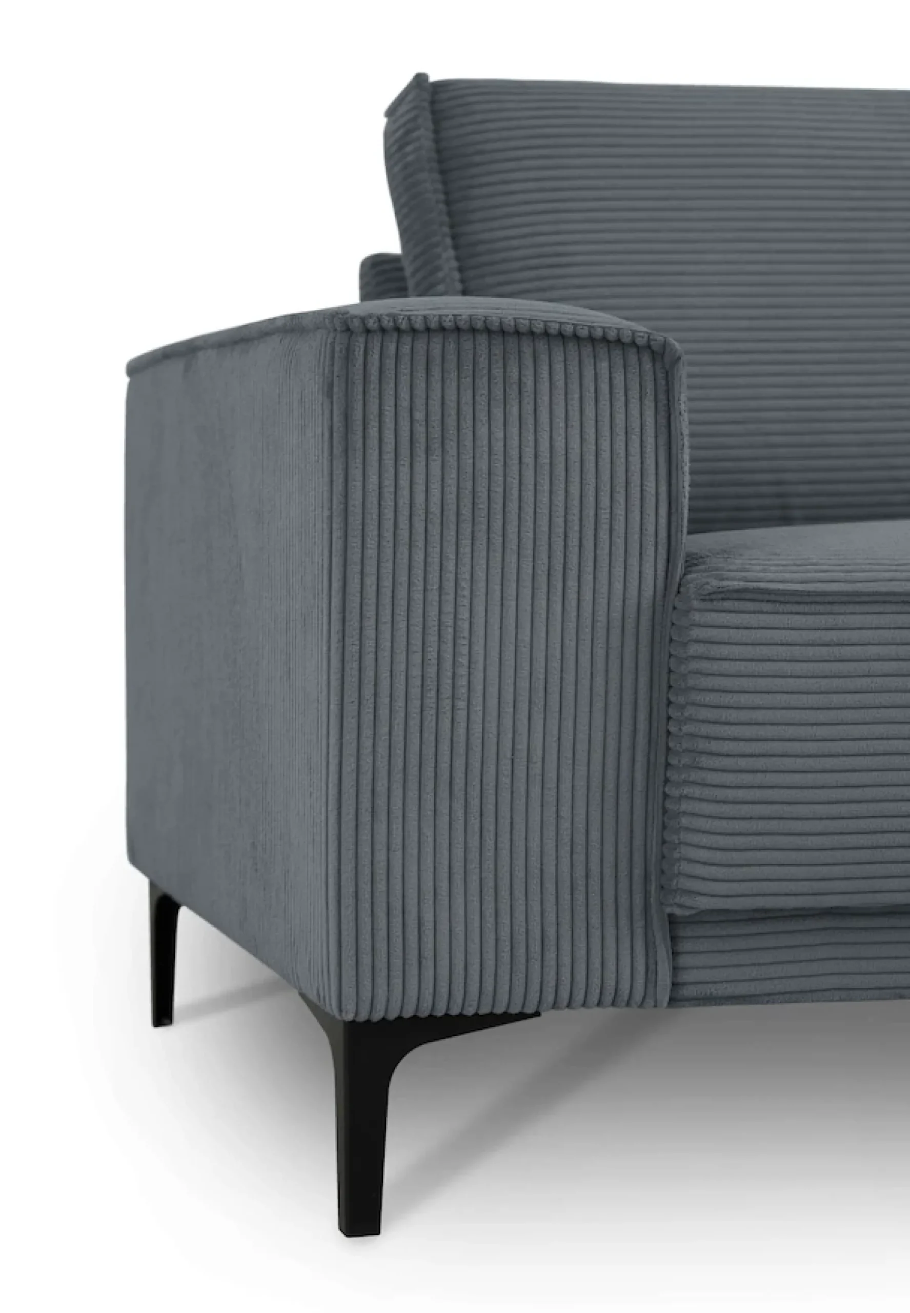 OTTO home 2-Sitzer »OLAND Cord, Sofa, B: 164 cm, Skandi-Design« 164 cm, Wellenunterfederung, Skandi-Design, Metallfüße
