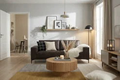 OTTO home 3-Sitzer »OLAND Luxus-Microfaser, Sofa, B: 224 cm, Skandi-Design« Struktur, Flachgewebe, Luxus-Microfaser, Boucle