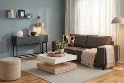 OTTO home 3-Sitzer »OLAND Luxus-Microfaser, Sofa, B: 224 cm, Skandi-Design« Struktur, Flachgewebe, Luxus-Microfaser, Boucle