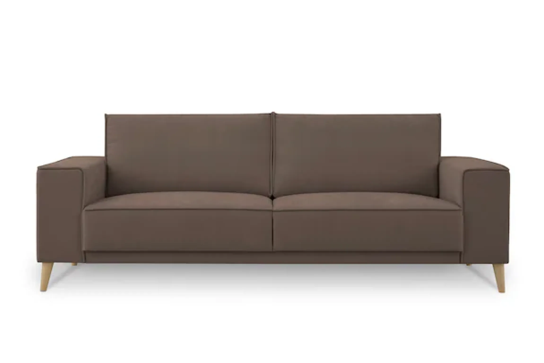OTTO home 3-Sitzer »Oland Skandi, weicher Chenille-Stoff« 224 cm, Wellenunterfederung, Skandi-Design, Massivholzfüße