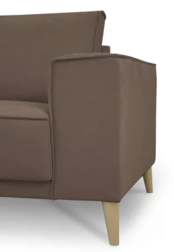 OTTO home 3-Sitzer »Oland Skandi, weicher Chenille-Stoff« 224 cm, Wellenunterfederung, Skandi-Design, Massivholzfüße