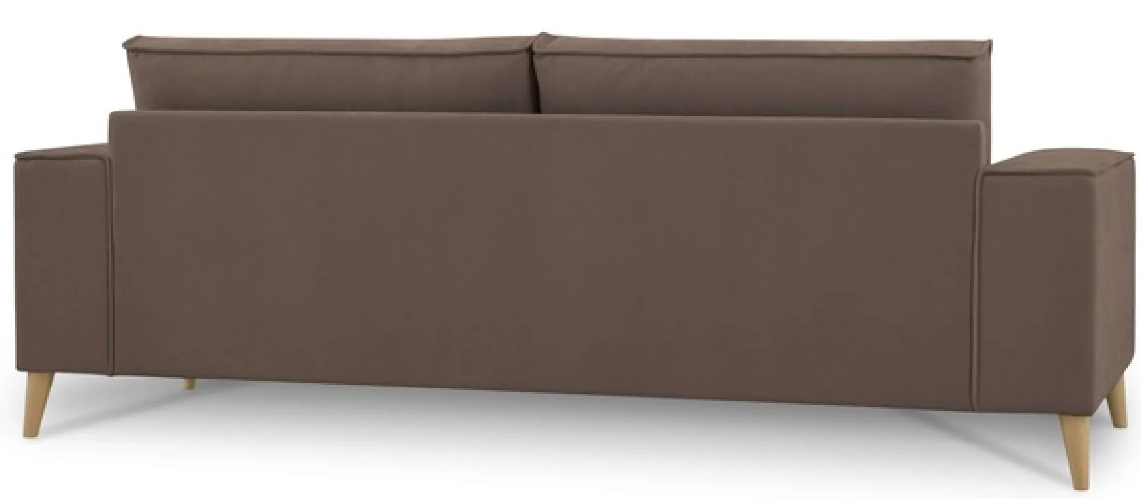 OTTO home 3-Sitzer »Oland Skandi, weicher Chenille-Stoff« 224 cm, Wellenunterfederung, Skandi-Design, Massivholzfüße