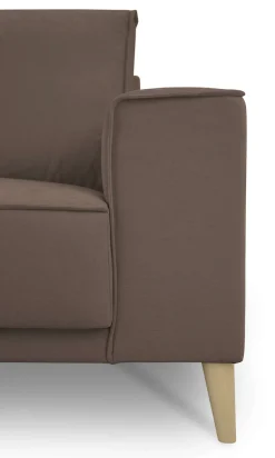 OTTO home 3-Sitzer »Oland Skandi, weicher Chenille-Stoff« 224 cm, Wellenunterfederung, Skandi-Design, Massivholzfüße