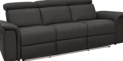 OTTO home 3-Sitzer »Pareli 229cm, manuelle u. elektr. Relaxfunktion in 2 Sitzen« USB, KT-Verstellung, LED Beleuchtung, in Echtleder, Kunstleder, Web