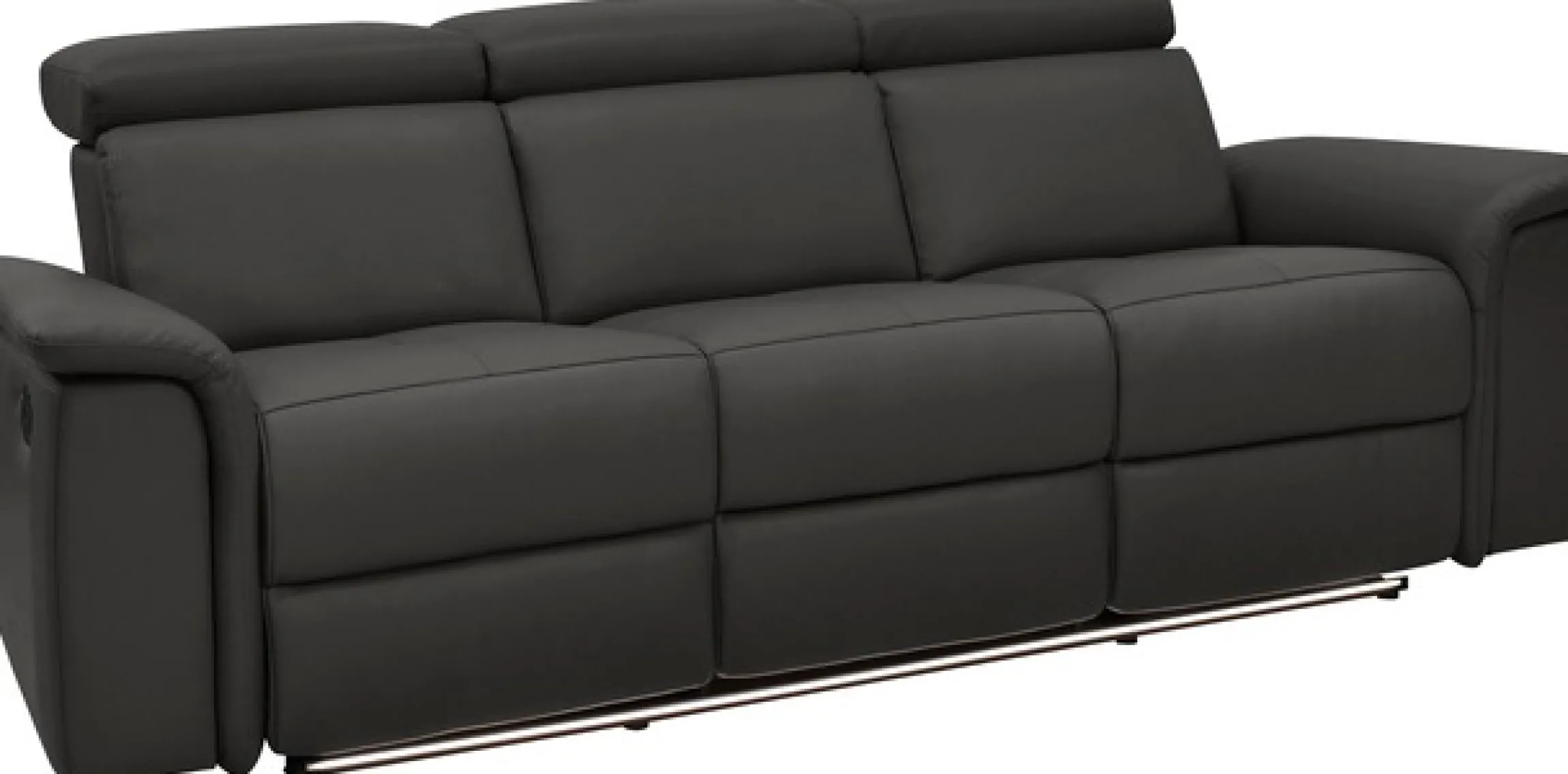 OTTO home 3-Sitzer »Pareli 229cm, manuelle u. elektr. Relaxfunktion in 2 Sitzen« USB, KT-Verstellung, LED Beleuchtung, in Echtleder, Kunstleder, Web