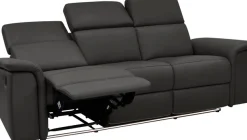 OTTO home 3-Sitzer »Pareli 229cm, manuelle u. elektr. Relaxfunktion in 2 Sitzen« USB, KT-Verstellung, LED Beleuchtung, in Echtleder, Kunstleder, Web