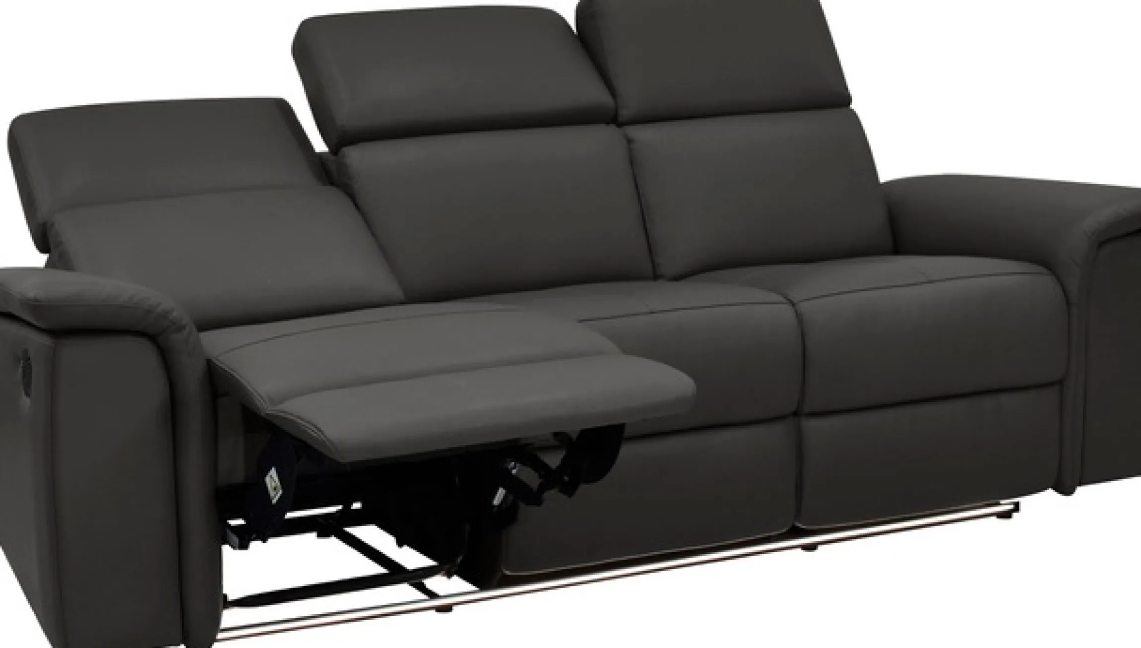 OTTO home 3-Sitzer »Pareli 229cm, manuelle u. elektr. Relaxfunktion in 2 Sitzen« USB, KT-Verstellung, LED Beleuchtung, in Echtleder, Kunstleder, Web