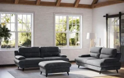 OTTO home 2,5-Sitzer »Pike, B: 198 cm, modernes Design, elegante Form« Metallfüße 12cm Bodenfreiheit, Wellenunterfederung mit PUR Schaum