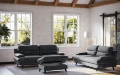 OTTO home 2,5-Sitzer »Pike, B: 198 cm, modernes Design, elegante Form« Metallfüße 12cm Bodenfreiheit, Wellenunterfederung mit PUR Schaum