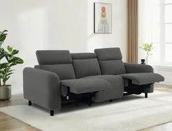 OTTO home 3-Sitzer »SKAANE Cord-Sofa, 229 cm, manuelle u. elektrische Relaxfunktion« Relax-Funktion in 2 Sitzen, Kopfteilverstellung, Federkernpolsterung