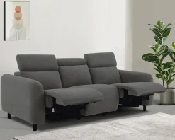 OTTO home 3-Sitzer »SKAANE Cord-Sofa, 229 cm, manuelle u. elektrische Relaxfunktion« Relax-Funktion in 2 Sitzen, Kopfteilverstellung, Federkernpolsterung