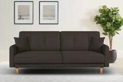 OTTO home 2-Sitzer »TRIPLO mit Wellenunterfederung, Maße B/T/H: 165/100/89 cm« Sofa mit Steppung im Rückenbereich, incl. Rückenkissen und Zierkissen