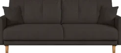 OTTO home 2-Sitzer »TRIPLO mit Wellenunterfederung, Maße B/T/H: 165/100/89 cm« Sofa mit Steppung im Rückenbereich, incl. Rückenkissen und Zierkissen