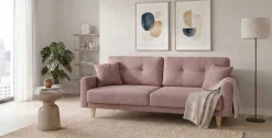 OTTO home 3-Sitzer »TRIPLO optionale Schlafsofa mit Bettkasten, Maße B/T/H: 215/100/89 cm« Wahlweise Bettfunktion - Liegefläche 145x191 cm, Rücken-, Zierkissen