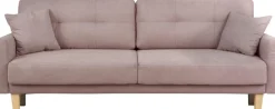 OTTO home 3-Sitzer »TRIPLO optionale Schlafsofa mit Bettkasten, Maße B/T/H: 215/100/89 cm« Wahlweise Bettfunktion - Liegefläche 145x191 cm, Rücken-, Zierkissen