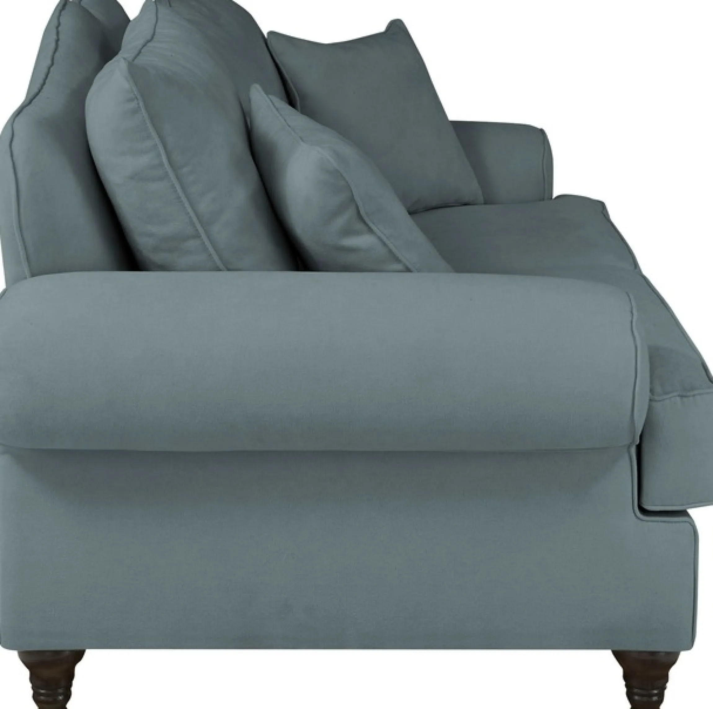 OTTO home 2-Sitzer »Westminster, Sofa im Landhausstil, Couch mit Zierkissen« Federkern-Polsterung, gedrechselter Fuß, hochwertiger Microfaserbezug