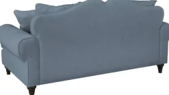 OTTO home 3-Sitzer »Westminster, Sofa im Landhausstil, Couch mit Zierkissen« Federkern-Polsterung, gedrechselter Fuß, hochwertiger Microfaserbezug