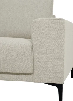 OTTO home 3-Sitzer »Xander« Breite 224 cm, Soft-Touch Chenille, schwarze Metallfüße