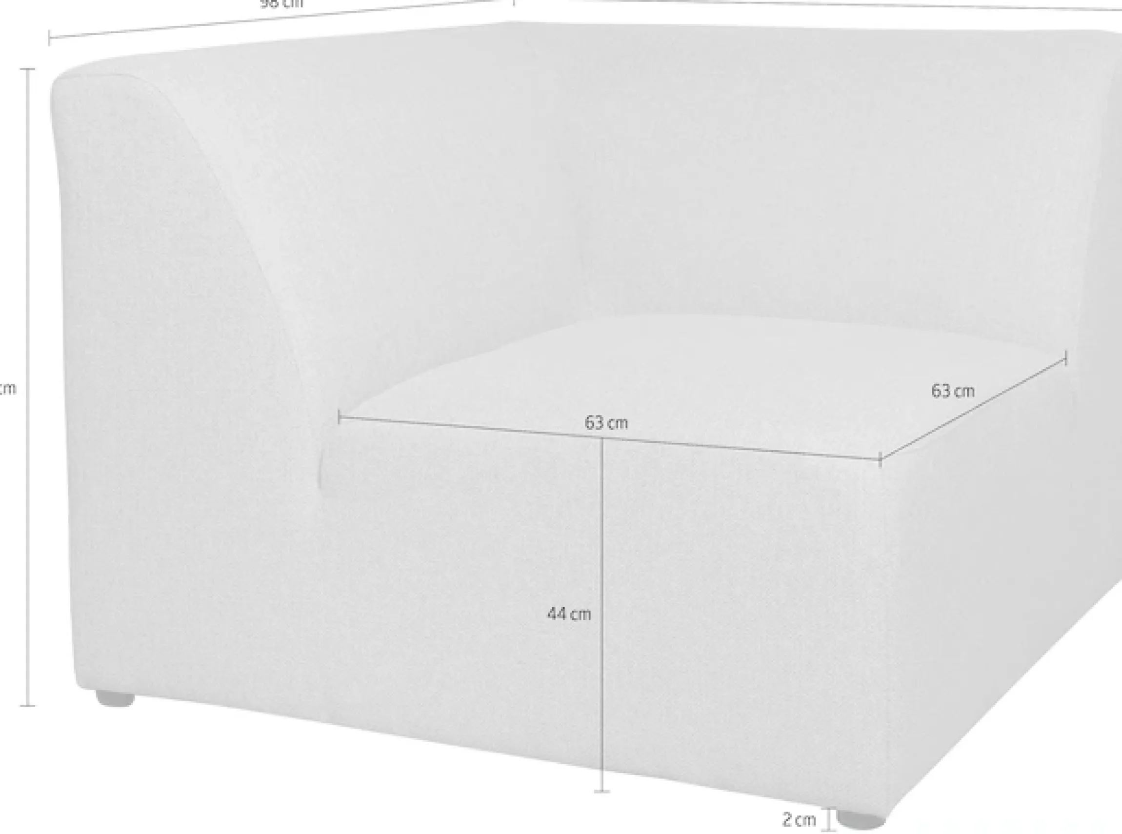 OTTO home Sofa-Eckelement »Koa, Sofamodul, passend zur Serie KOA« in Webstoff, weicher Lounge-Sitzkomfort