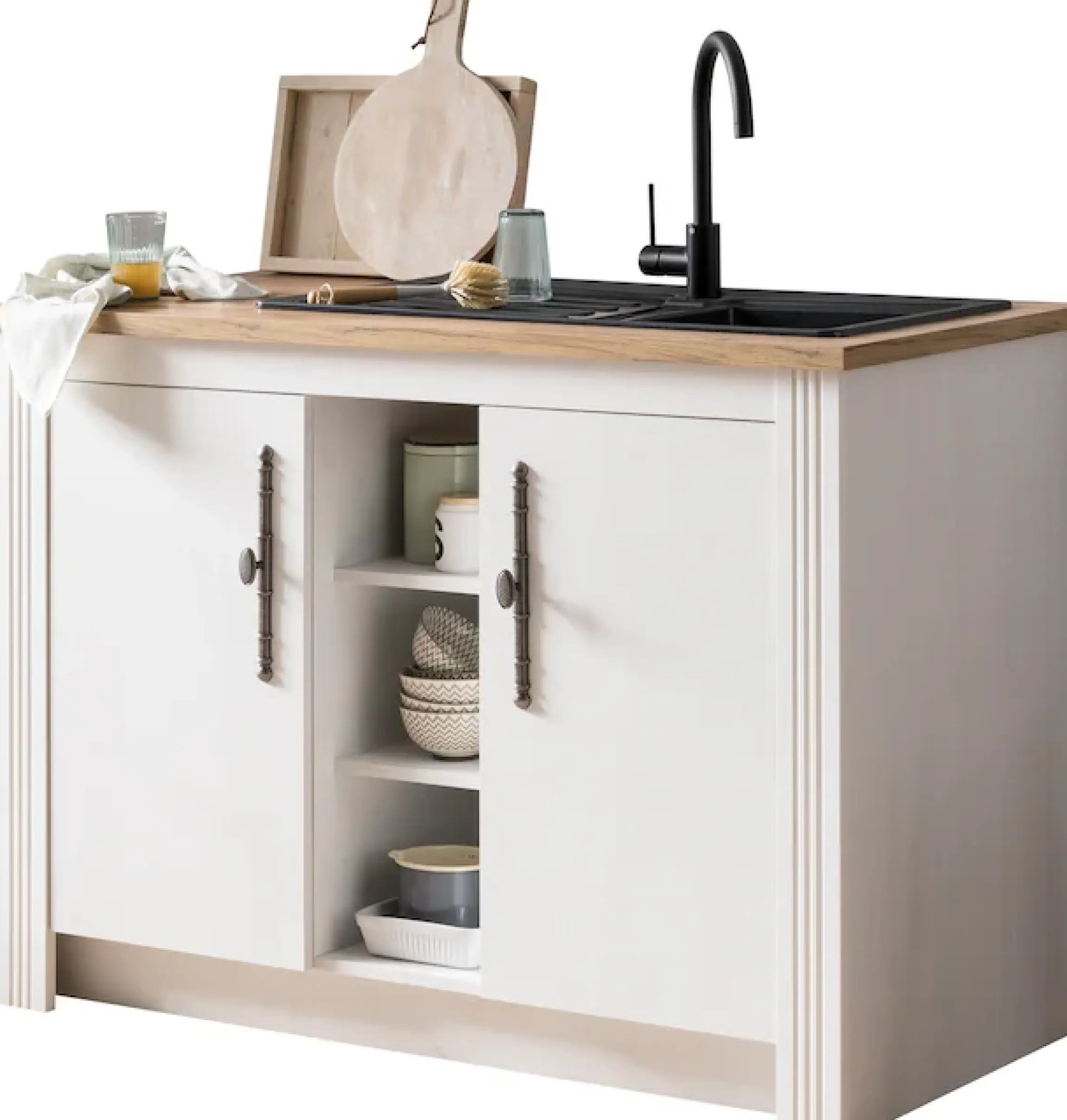 OTTO home Spülenschrank »KS-Westminster« im romantischen Landhausstil, Breite 130 cm, exclusiv by Otto
