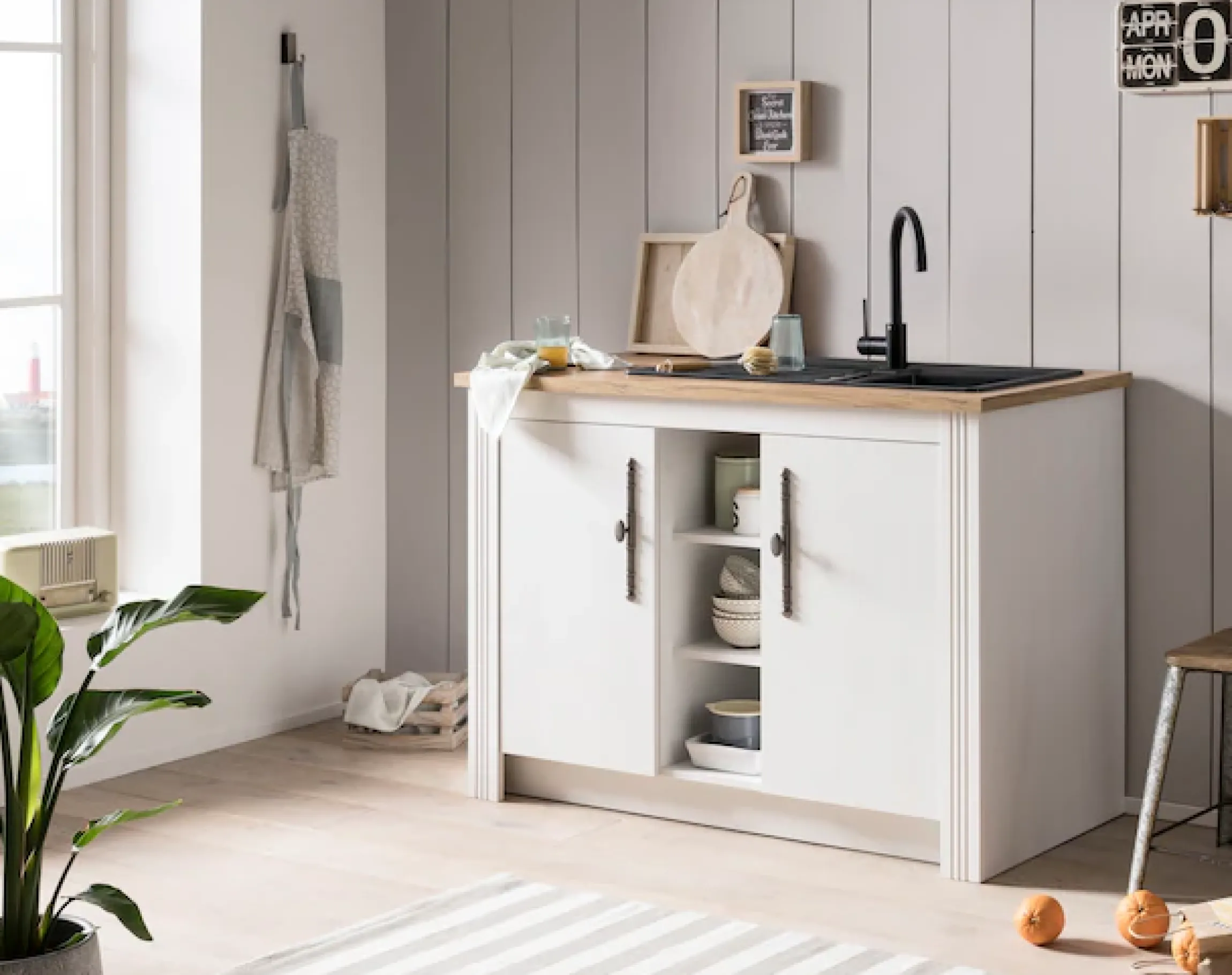 OTTO home Spülenschrank »KS-Westminster« im romantischen Landhausstil, Breite 130 cm, exclusiv by Otto