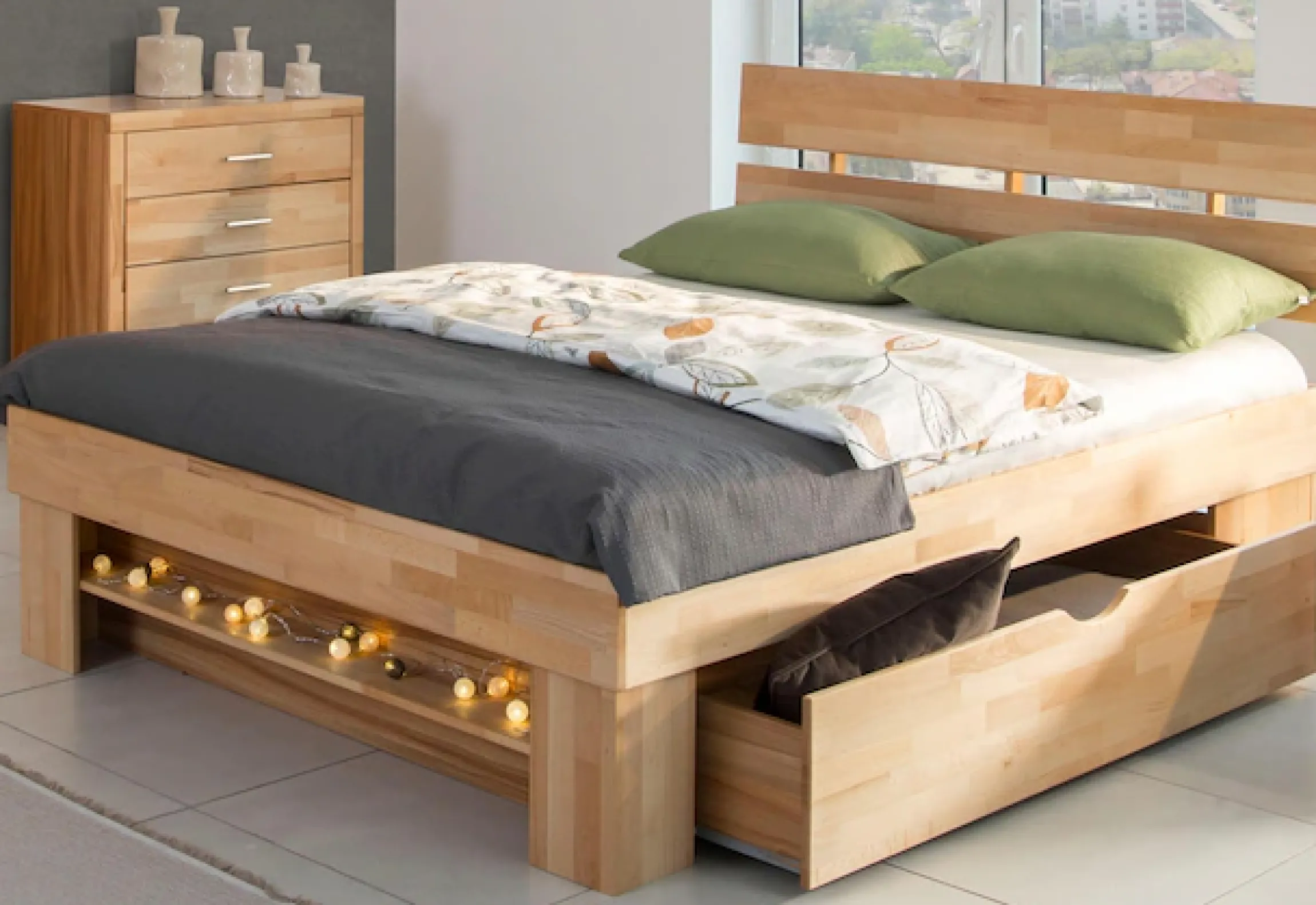 OTTO home Stauraumbett »Triest« aus FSC®-zertifizierter massive Buche
