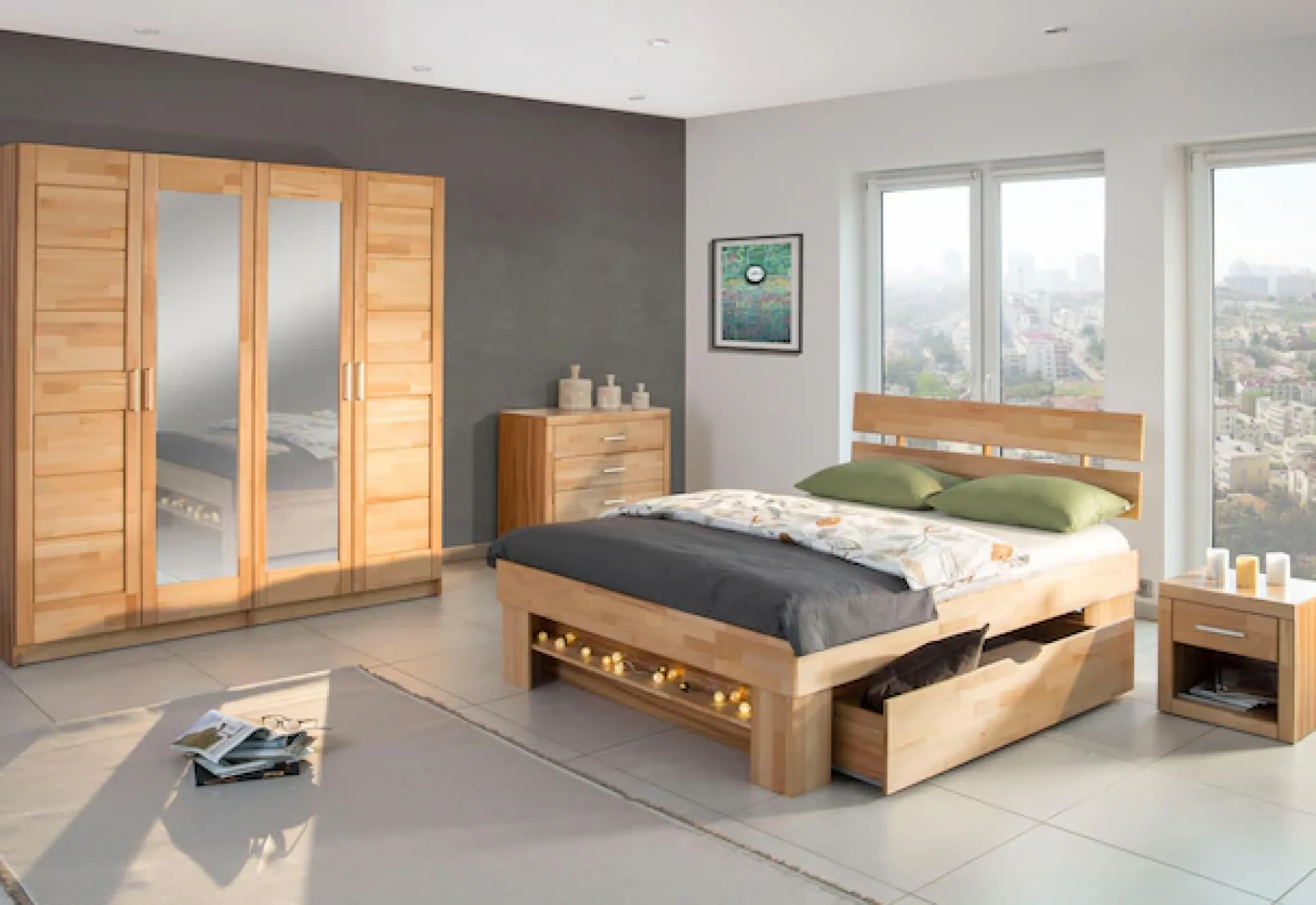 OTTO home Stauraumbett »Triest« aus FSC®-zertifizierter massive Buche