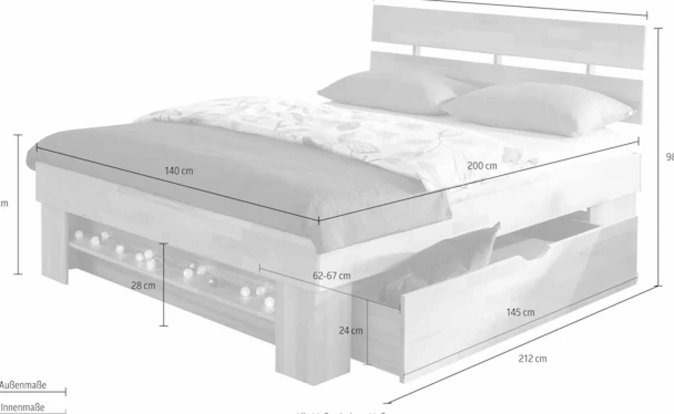 OTTO home Stauraumbett »Triest« aus FSC®-zertifizierter massive Buche
