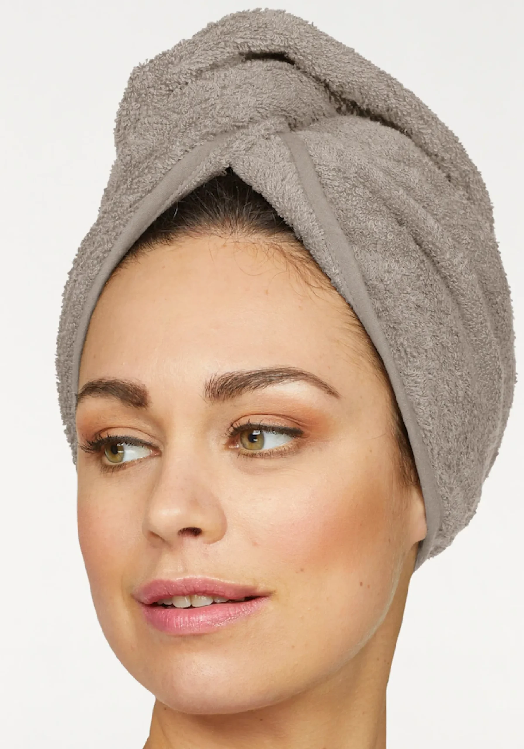 OTTO home Turban-Handtuch »Juna, als Set und Serie erhältlich, 2 Turbanhandtücher 24x61cm« 100% Baumwolle, Turban, Uni-Farben, weich