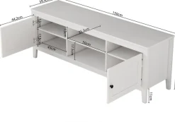 OTTO home TV-Board »Avelin« Melaminoberfläche, schwarze Metallgriffe, Breite 150 cm