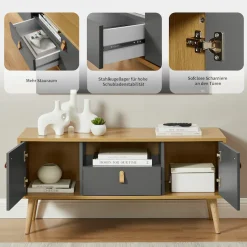 OTTO home TV-Board »Avril« Korpus aus Melamin & MDF, ABS-Kunststoff Kanten, Soft-Close-Funktion