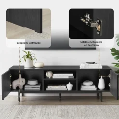 OTTO home TV-Board »Candise« Sintersteinplatte, Soft-Close-Funktion, FSC-zertifiziertem Eschenholz