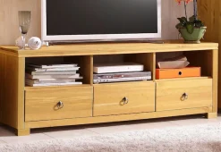 OTTO home TV-Board »Gotland« Breite 147 cm, mit Schubladen und offenen Fächern, Massivholz, FSC®