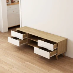 OTTO home TV-Board »Lund« glänzende Fronten, Kabeldurchführung, helles Holzdekor, Breite 160 cm