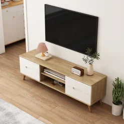 OTTO home TV-Board »Lund« glänzende Fronten, Kabeldurchführung, helles Holzdekor, Breite 160 cm