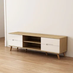 OTTO home TV-Board »Lund« glänzende Fronten, Kabeldurchführung, helles Holzdekor, Breite 160 cm