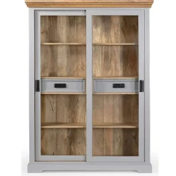 OTTO home Vitrine »Alpinist Highboard Höhe/Breite/Tiefe 120/160/40 cm« mit 2 Glasschiebetüren, handgefertigt, Unikat-Möbel, Höhe 160 cm