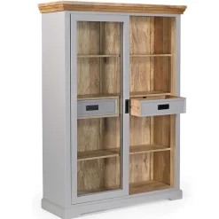 OTTO home Vitrine »Alpinist Highboard Höhe/Breite/Tiefe 120/160/40 cm« mit 2 Glasschiebetüren, handgefertigt, Unikat-Möbel, Höhe 160 cm