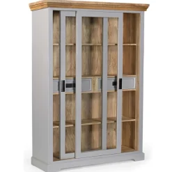 OTTO home Vitrine »Alpinist Highboard Höhe/Breite/Tiefe 120/160/40 cm« mit 2 Glasschiebetüren, handgefertigt, Unikat-Möbel, Höhe 160 cm