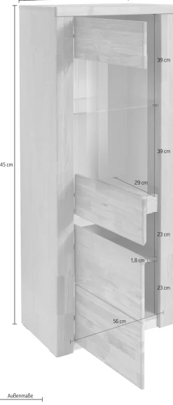 OTTO home Vitrine »Burani« grifflose Optik