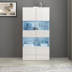 OTTO home Vitrine »Egypt« 2 Glastüren, Front Hochglanz lackiert, Korpus matt