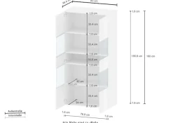 OTTO home Vitrine »Egypt« 2 Glastüren, Front Hochglanz lackiert, Korpus matt