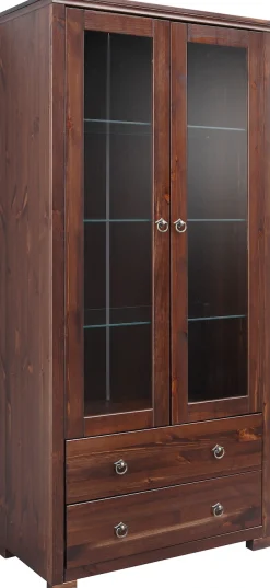 OTTO home Vitrine »Gotland« Breite 80 cm, Höhe 178 cm, mit Glastüren, aus massiver Kiefer, FSC®