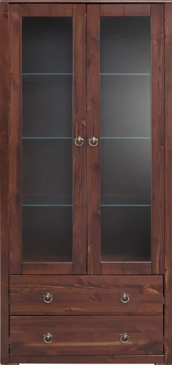 OTTO home Vitrine »Gotland« Breite 80 cm, Höhe 178 cm, mit Glastüren, aus massiver Kiefer, FSC®