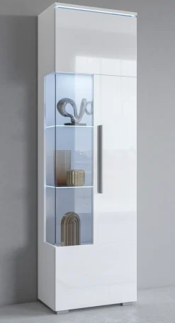 OTTO home Vitrine »India,Höhe 160cm stilvolle Glasvitrine mit verstellbare Glasböden« Standvitrine 1Trg, viel Stauraum ohne Beleuchtung