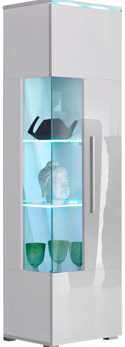 OTTO home Vitrine »India,Höhe 160cm stilvolle Glasvitrine mit verstellbare Glasböden« Standvitrine 1Trg, viel Stauraum ohne Beleuchtung