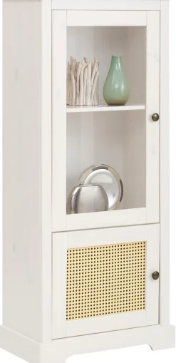 OTTO home Vitrine »Linda« aus massivem Kiefernholz, mit schönen Metallgriffen