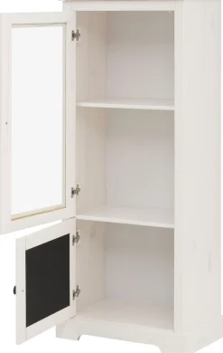 OTTO home Vitrine »Linda« aus massivem Kiefernholz, mit schönen Metallgriffen