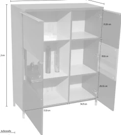 OTTO home Vitrine »Onyx« (B/H/T): 93,2/116,3/14cm,mit Soft-Close-Funktion